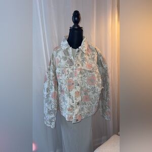 We The Free Floral Jacket - Cream and Pink